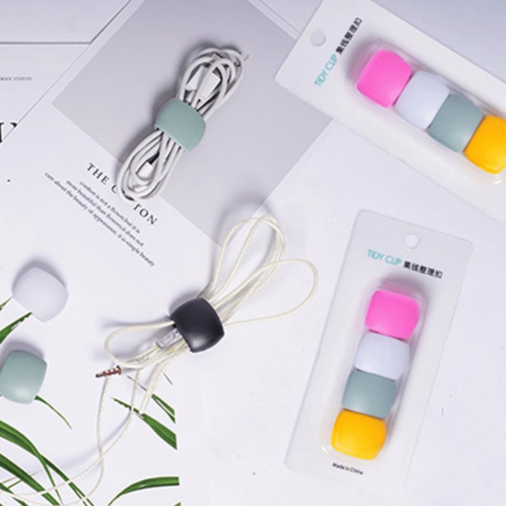 20/15/10/5 piezas Nuevo almacenamiento y clasificación de cables Cable de datos de viaje Decoración del concentrador Cable de carga de auriculares Hebilla de almacenamiento de bobinado Dispositivo de bobinado multifunción - lobbol