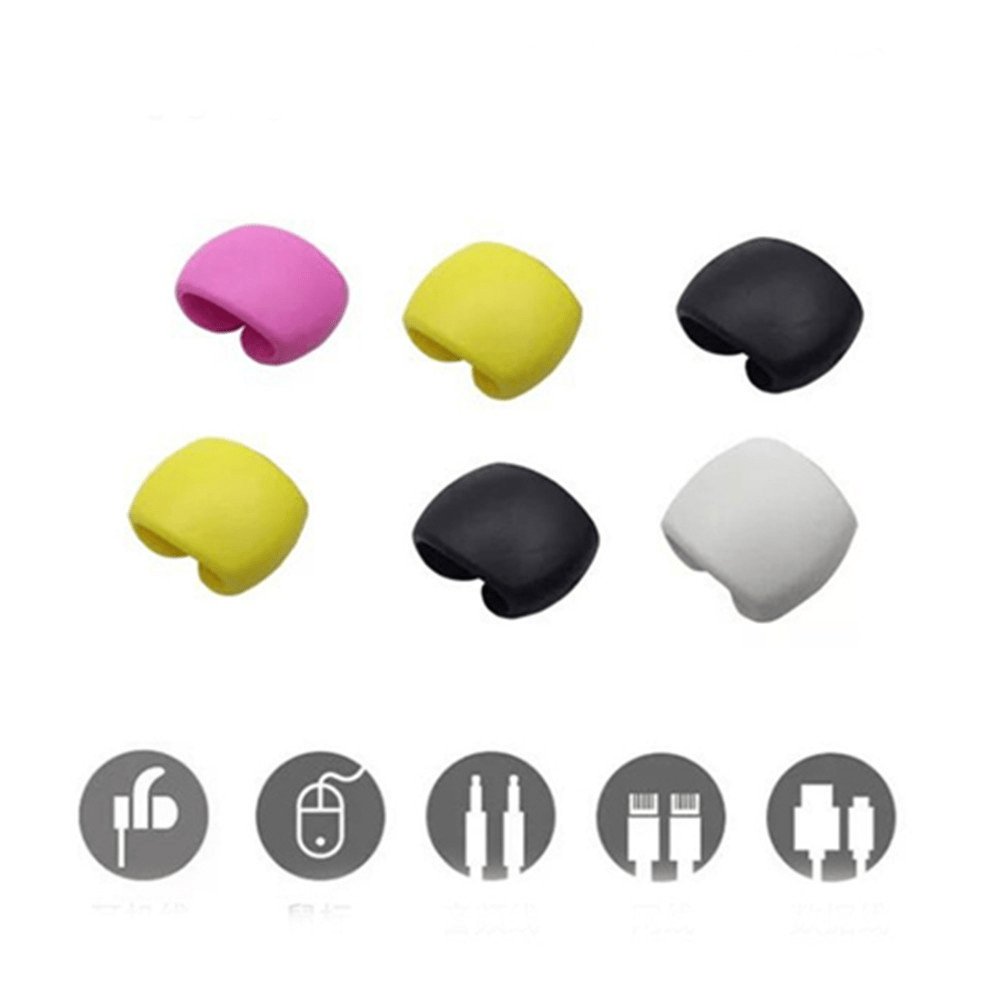 20/15/10/5 piezas Nuevo almacenamiento y clasificación de cables Cable de datos de viaje Decoración del concentrador Cable de carga de auriculares Hebilla de almacenamiento de bobinado Dispositivo de bobinado multifunción - lobbol