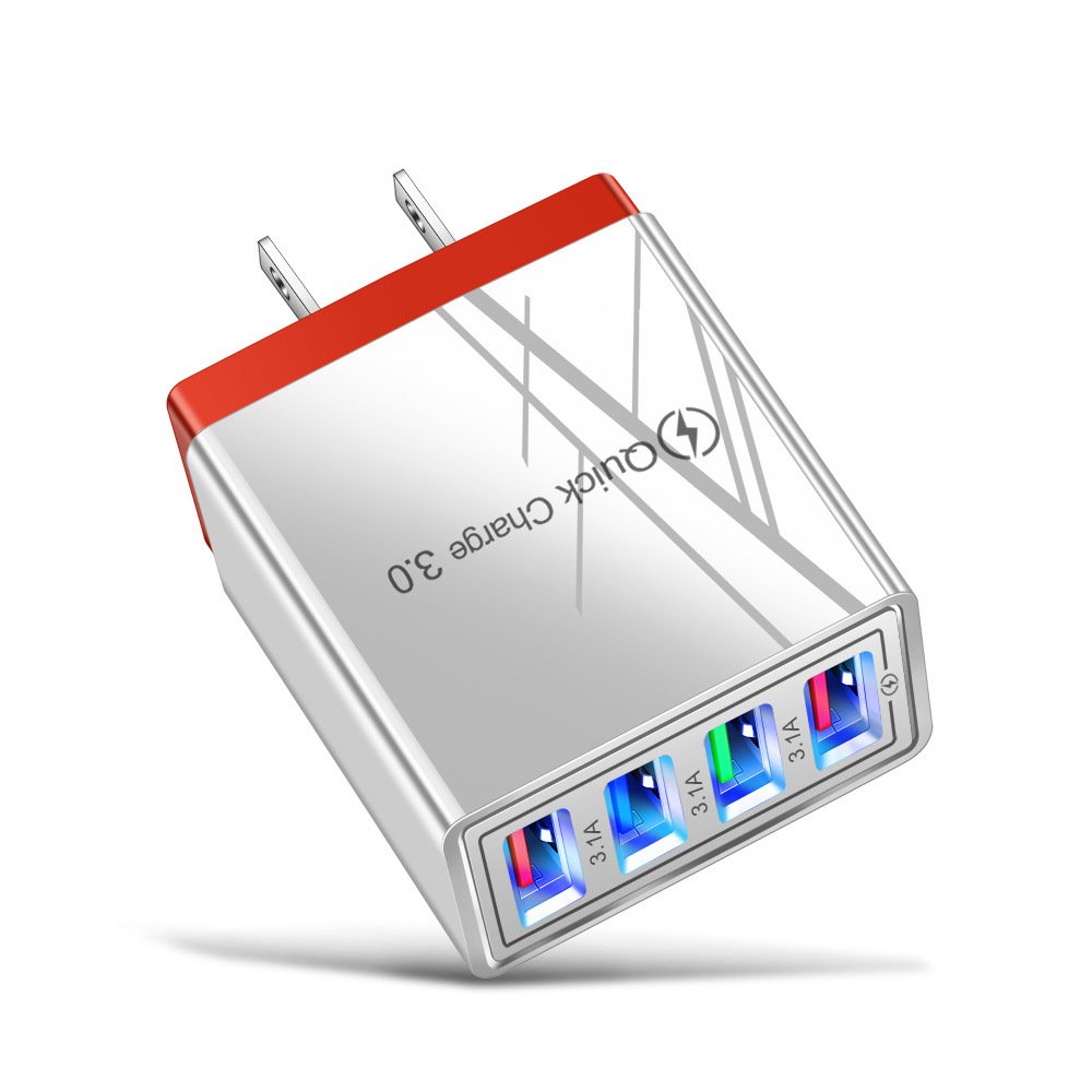 4 USB Charger Quick Charge for iPhone Huawei Samsung - lobbol