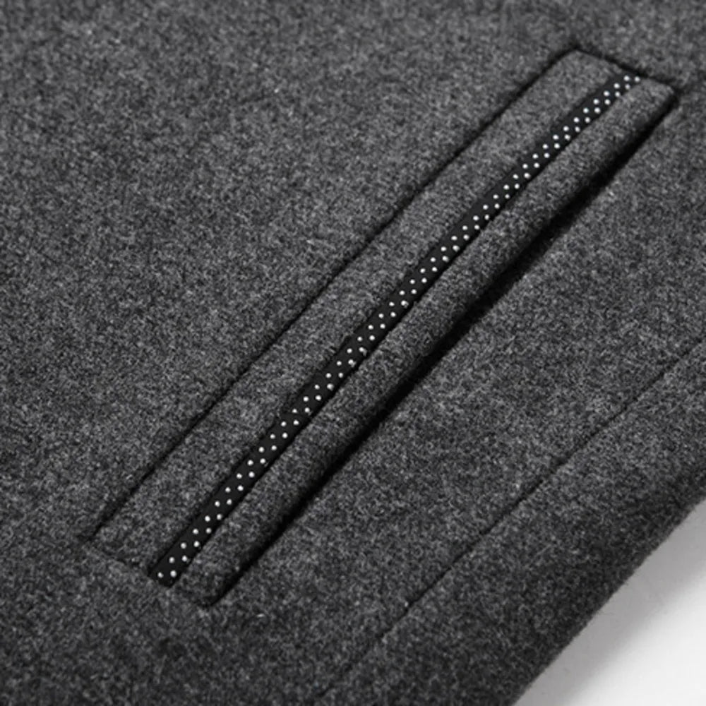 Abrigo de mezcla de lana de moda para hombre - lobbol