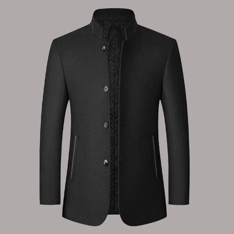 Abrigo de mezcla de lana de moda para hombre - lobbol