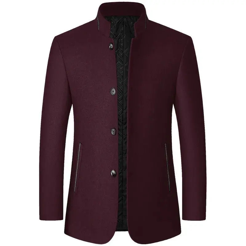 Abrigo de mezcla de lana de moda para hombre - lobbol