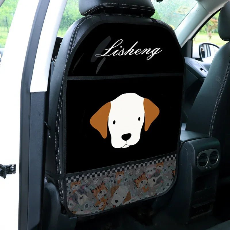 Almohadilla anti patadas de dibujos animados, accesorios para coche, Protector de respaldo de asiento infantil sencillo, cojín multiusos, cojín anti patadas, bonito Interior - lobbol