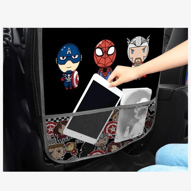 Almohadilla anti patadas de dibujos animados, accesorios para coche, Protector de respaldo de asiento infantil sencillo, cojín multiusos, cojín anti patadas, bonito Interior - lobbol