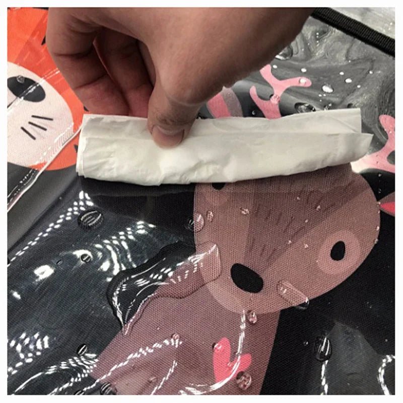 Almohadilla anti patadas de dibujos animados, accesorios para coche, Protector de respaldo de asiento infantil sencillo, cojín multiusos, cojín anti patadas, bonito Interior - lobbol