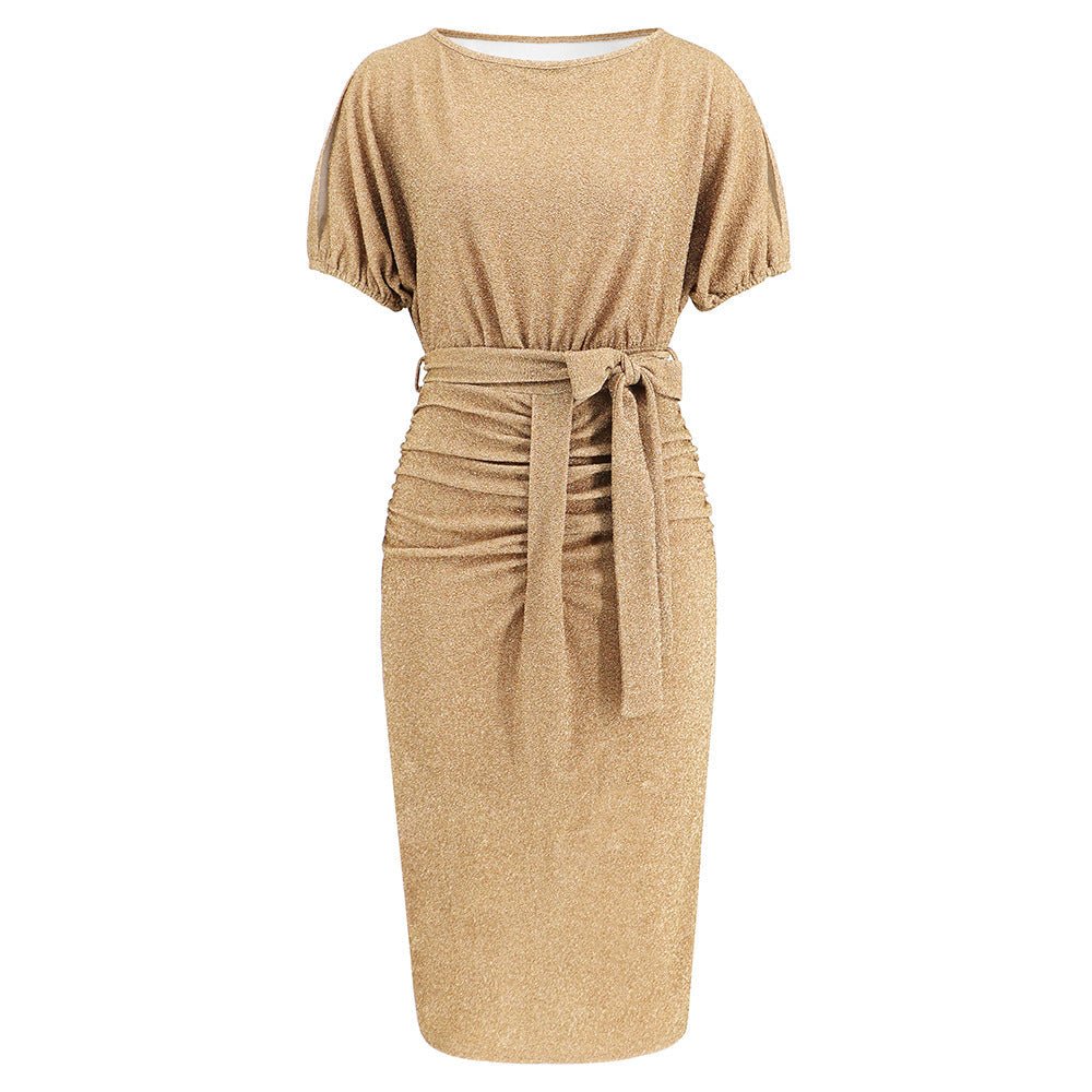 Batwing - sleeve Mini Dress - lobbol