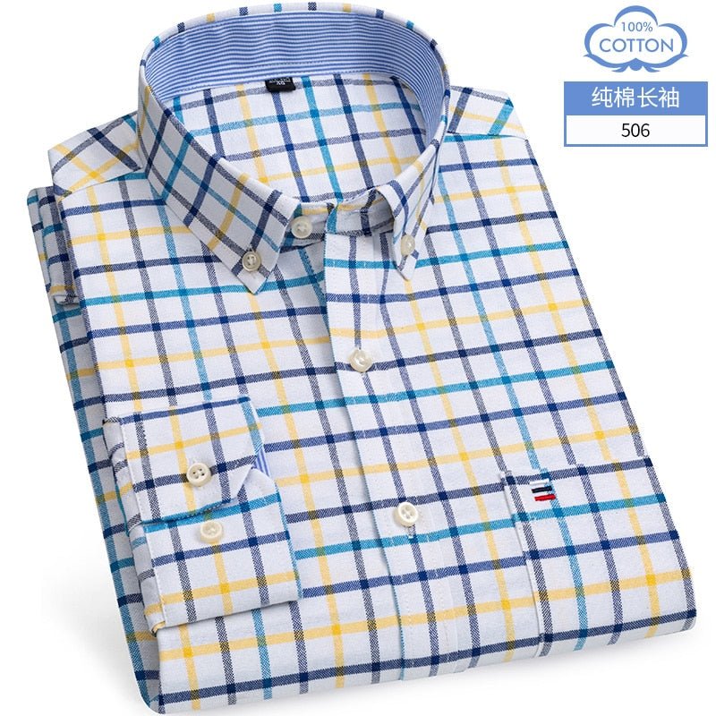 Camisa de manga larga informal de 100 % Algodón - lobbol