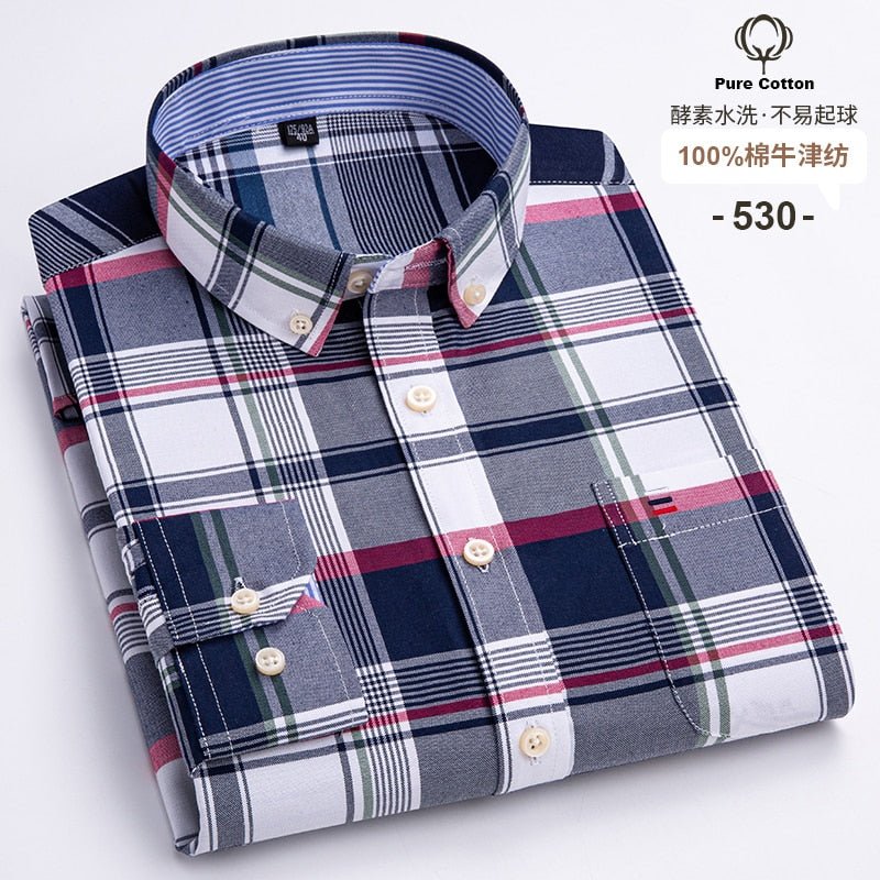 Camisa de manga larga informal de 100 % Algodón - lobbol
