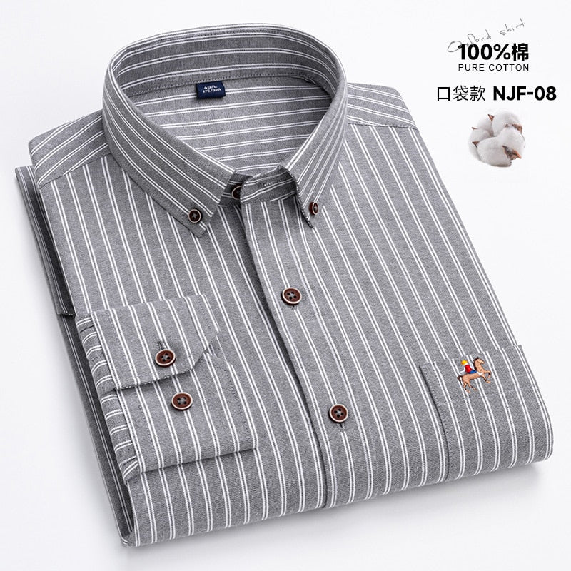 Camisa de manga larga informal de 100 % Algodón - lobbol