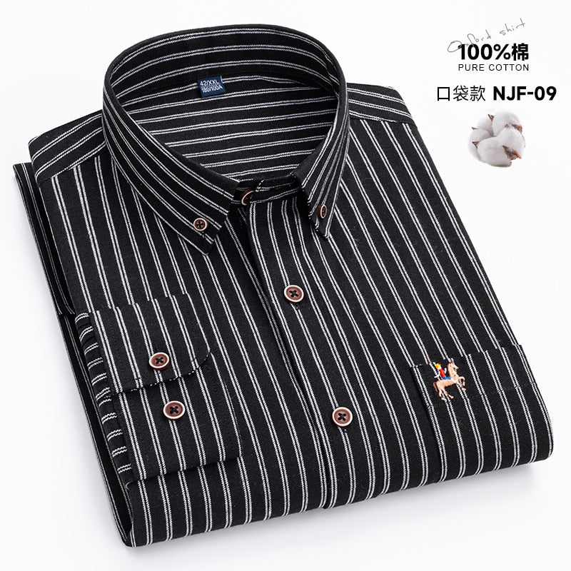 Camisa de manga larga informal de 100 % Algodón - lobbol