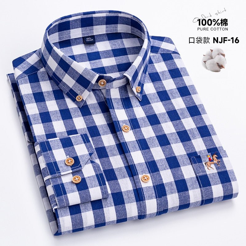 Camisa de manga larga informal de 100 % Algodón - lobbol