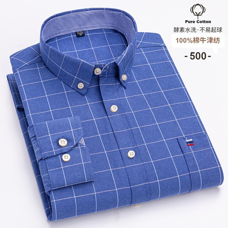 Camisa de manga larga informal de 100 % Algodón - lobbol