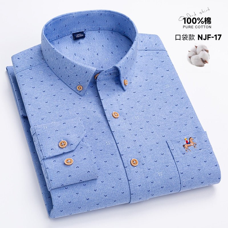 Camisa de manga larga informal de 100 % Algodón - lobbol