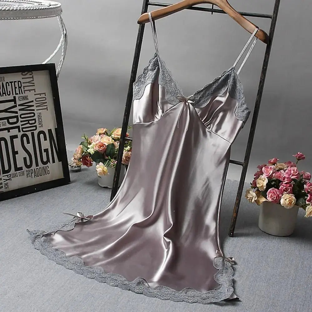 Camisola Sexy de retazos de encaje, lencería, camisón, vestido de novia, ropa para dormir, camisón, camisones de mujer, ropa de dormir Sexy - lobbol
