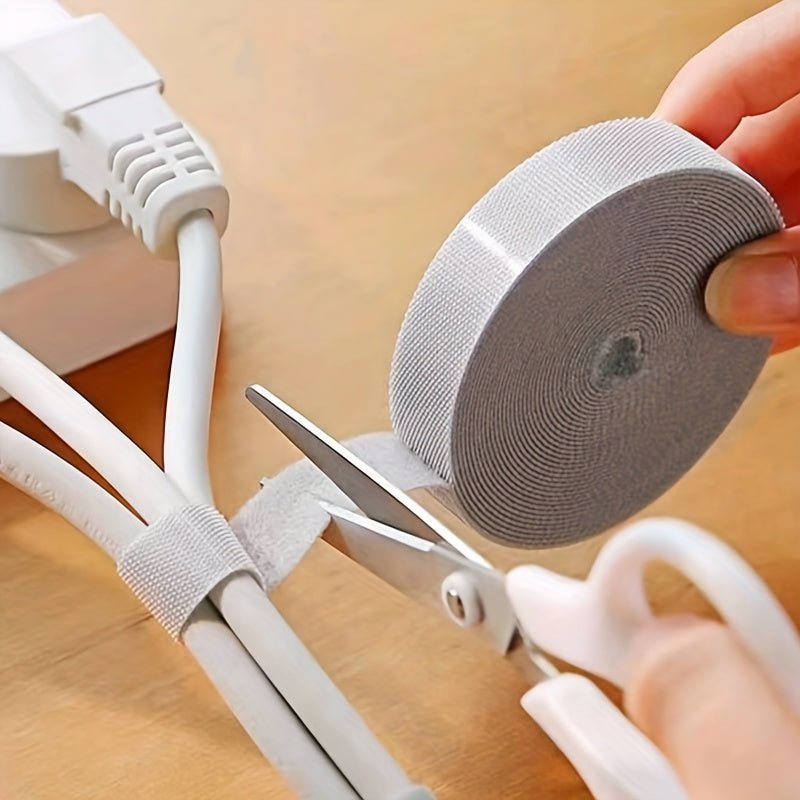 Cinta de sujeción reutilizable para cables, organizador de cables con gancho - lobbol