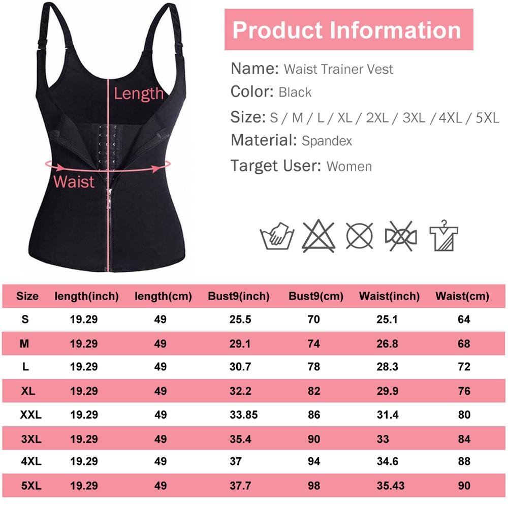 Compression Vest Waist Trainer Corset Straps Tummy Control Shape - lobbol
