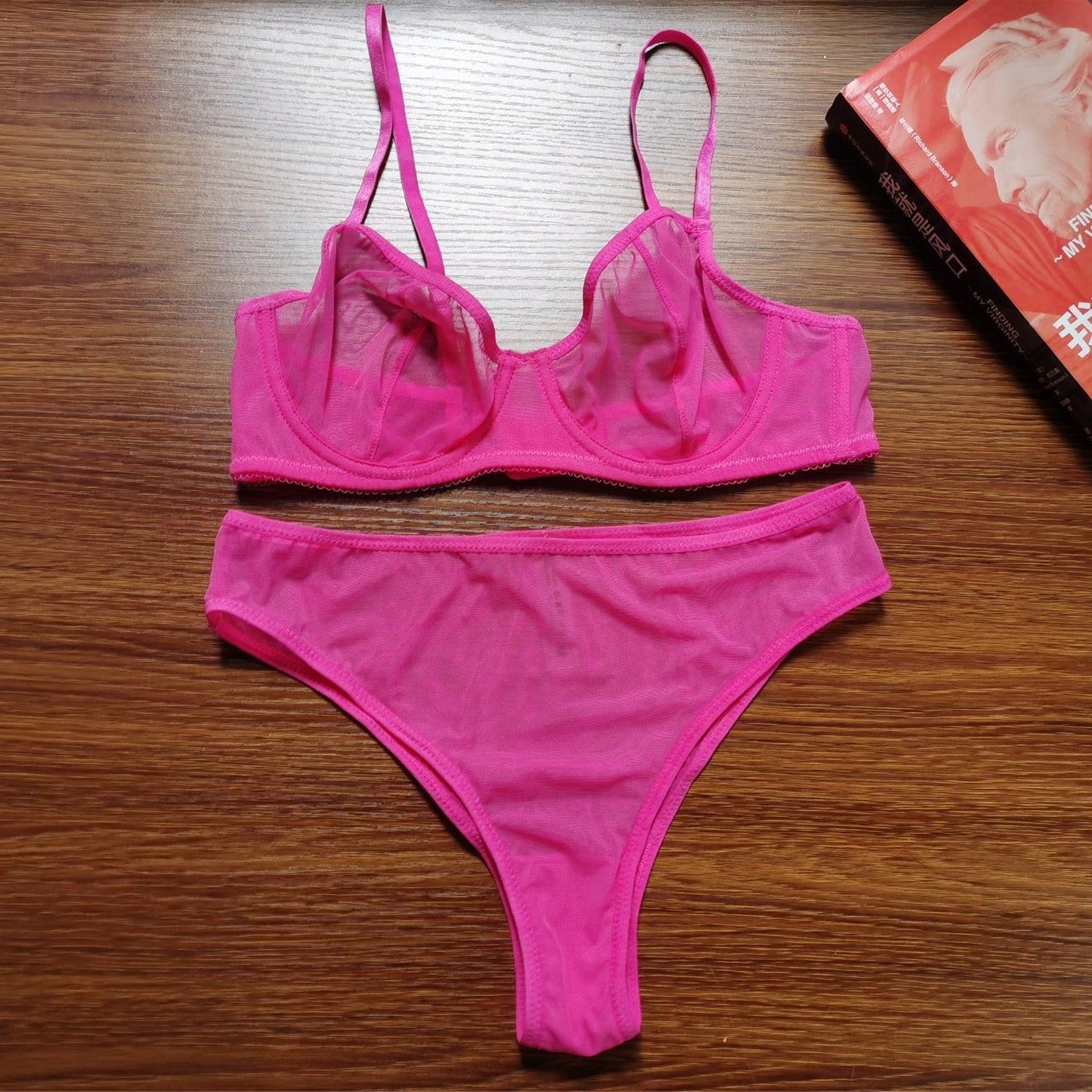 Conjunto de Sujetador Transparente Sin Costuras para Mujer - lobbol