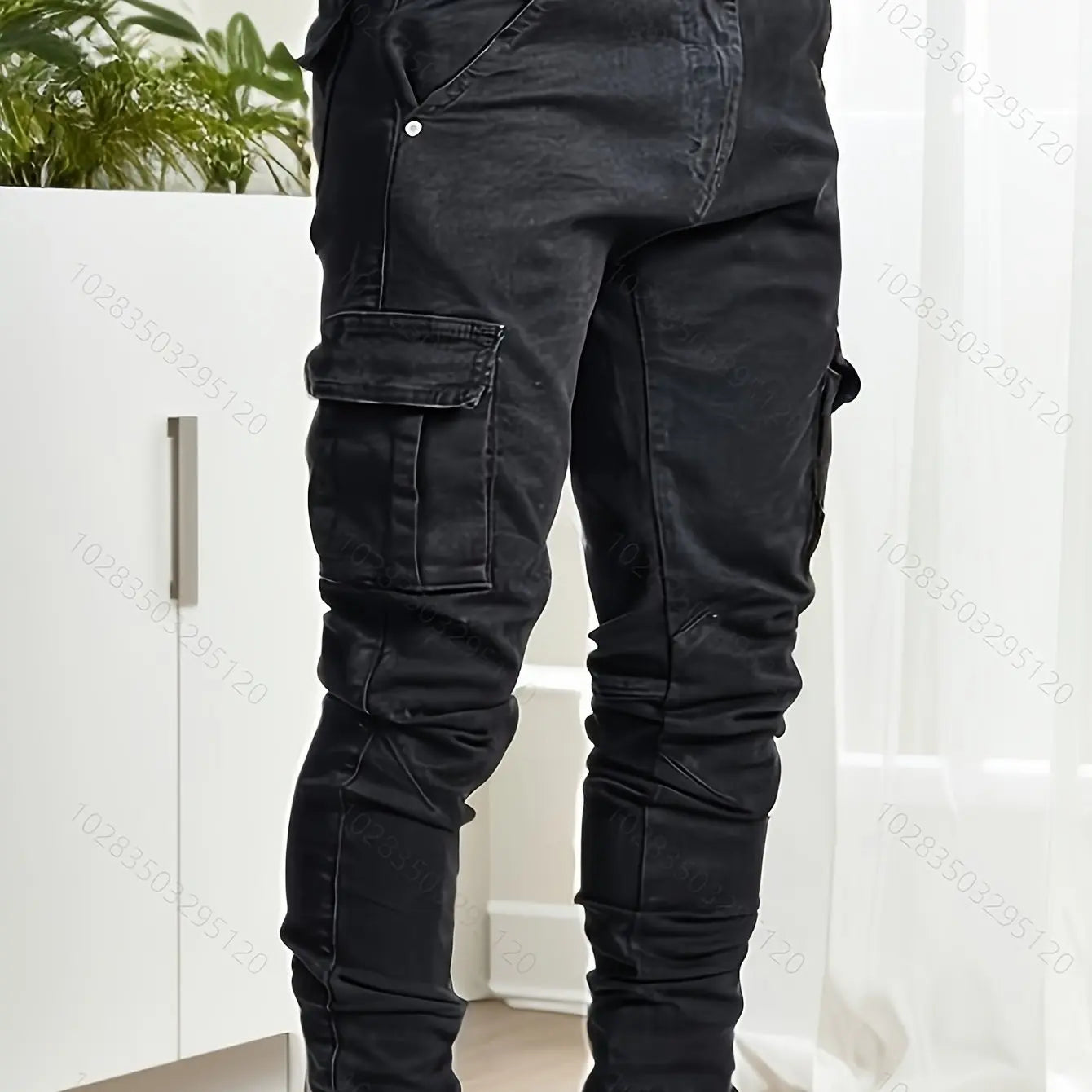Men's Skinny Jeans - Stretch Work Pants with Slim Fit, All - Season Stretch Denim for Casual & Formal Outfits - Non - See - Through Streetwear Trousers, Versatile Clothing, Contemporary Fashion, Durable Fabric, Stylish Bottoms, Urb - lobbol