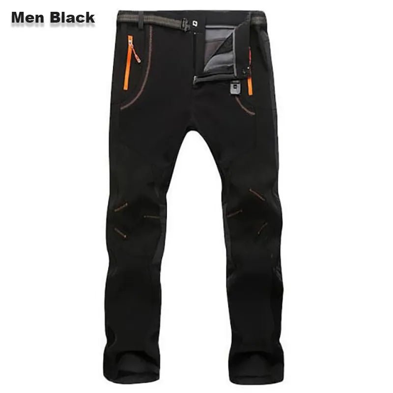 Pantalones de senderismo gruesos y cálidos de lana para hombre - lobbol