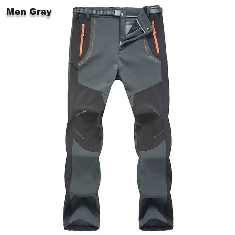 Pantalones de senderismo gruesos y cálidos de lana para hombre - lobbol
