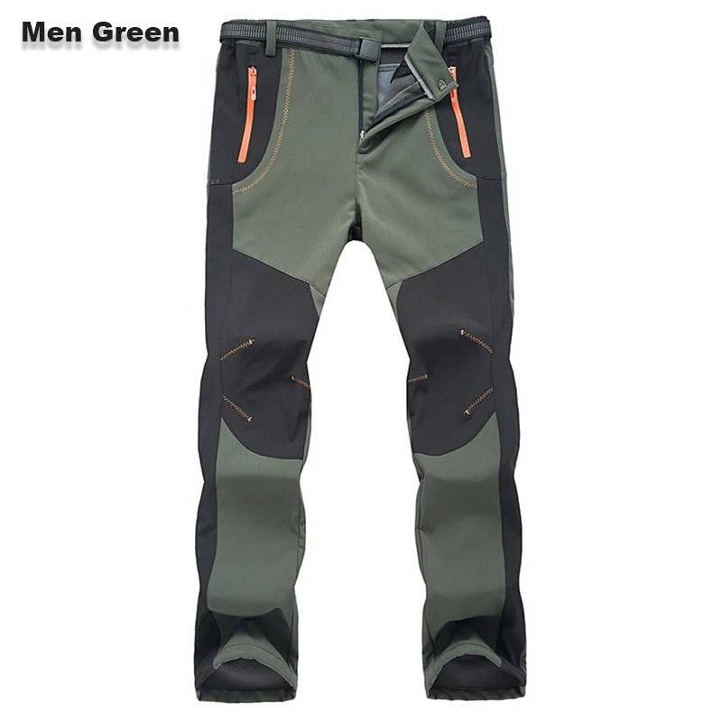 Pantalones de senderismo gruesos y cálidos de lana para hombre - lobbol