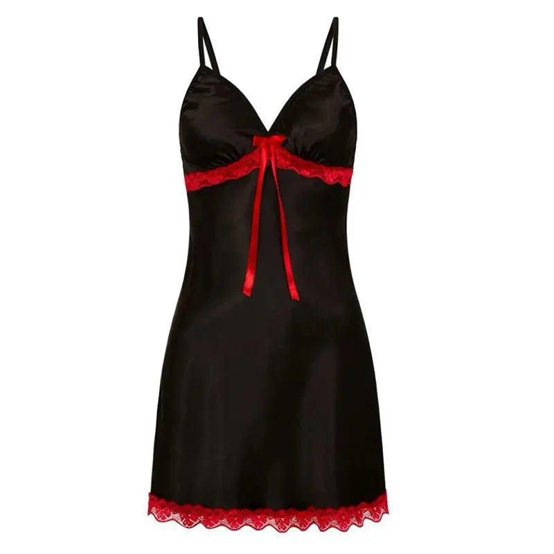 Pijamas sexys para mujer, camisón con tirantes de encaje de talla grande, pijamas sin mangas con cuello en V, camisón opcional multicolor - lobbol