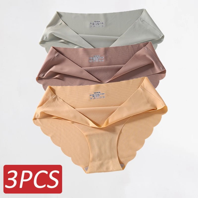 Ropa Interior de Seda Sin Costuras .Set (3 Piezas) - lobbol