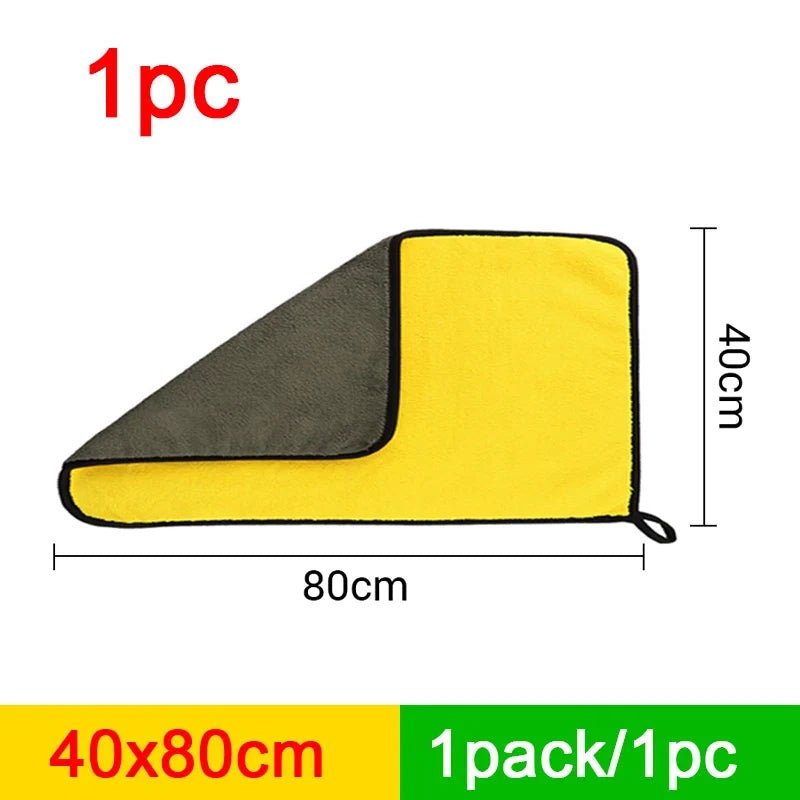 SEAMETAL - Toalla de microfibra para lavado de coches, 400GSM, toallas limpias de terciopelo Coral de doble cara, paño de secado y lavado de coches de alta absorción de agua - lobbol