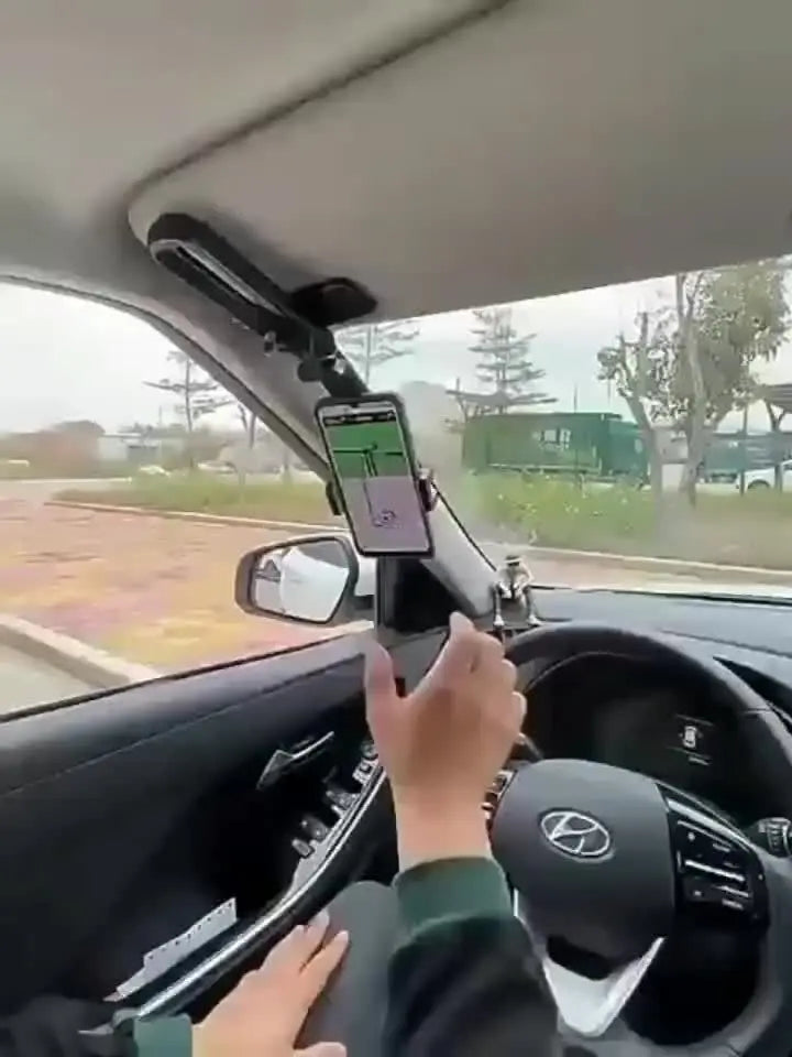 Soporte universal para teléfono con visera solar para automóvil ABS con brazo giratorio - lobbol