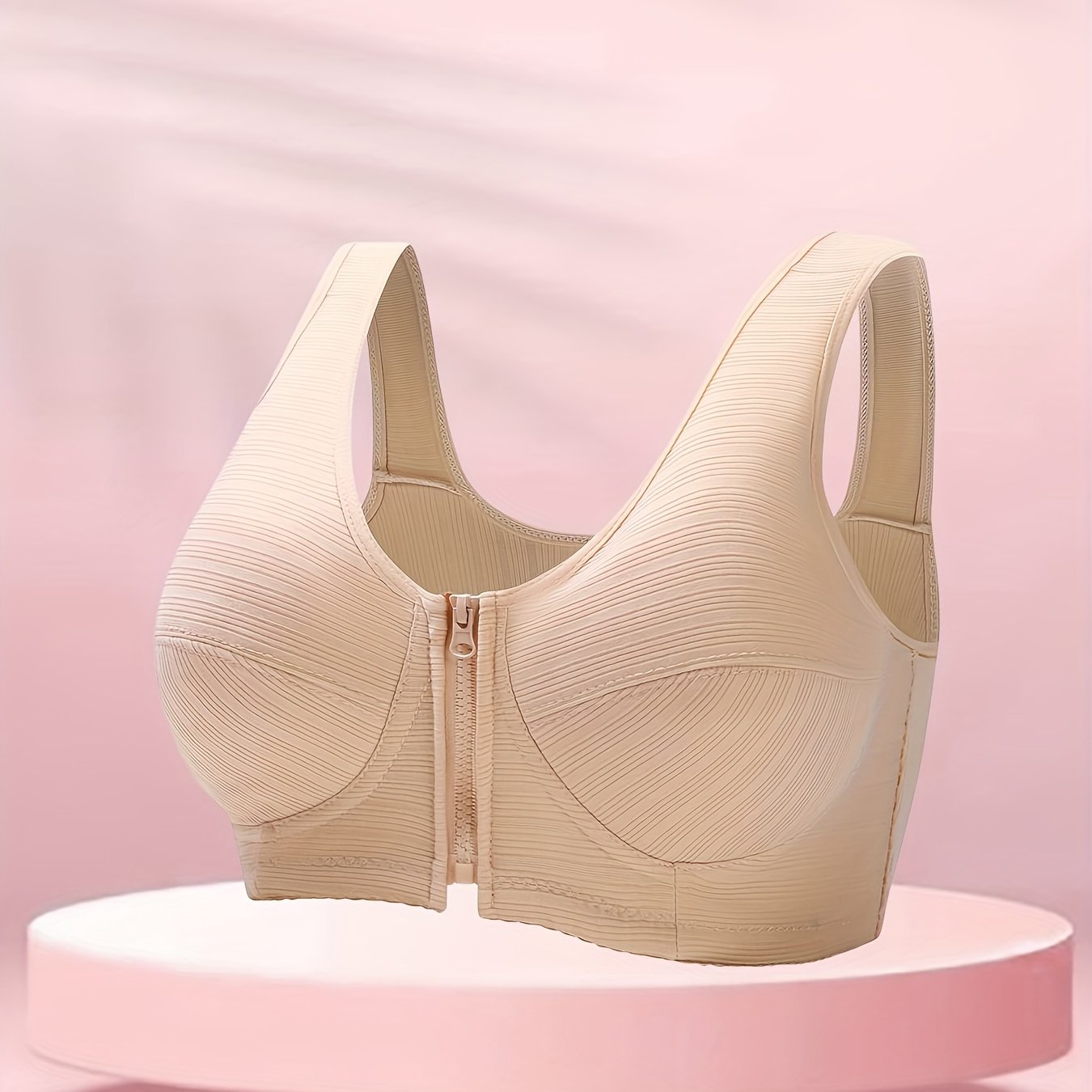 Sujetador sólido con cremallera frontal - lobbol