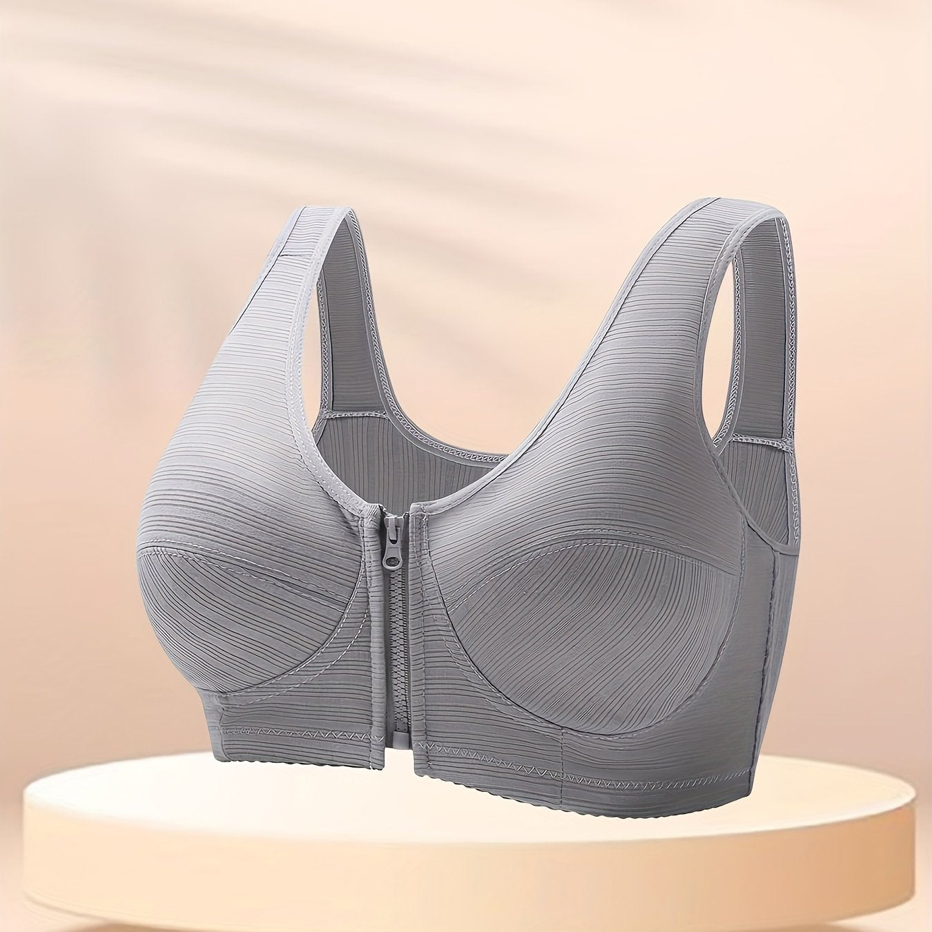 Sujetador sólido con cremallera frontal - lobbol