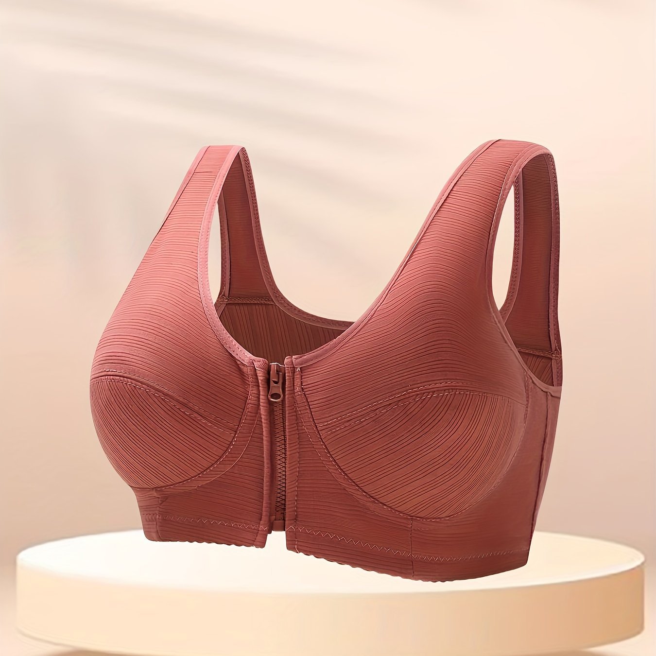 Sujetador sólido con cremallera frontal - lobbol