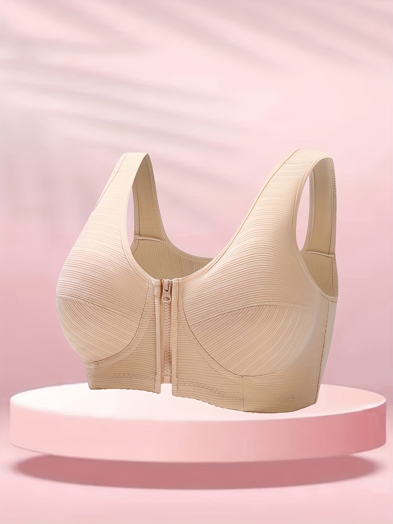 Sujetador sólido con cremallera frontal - lobbol