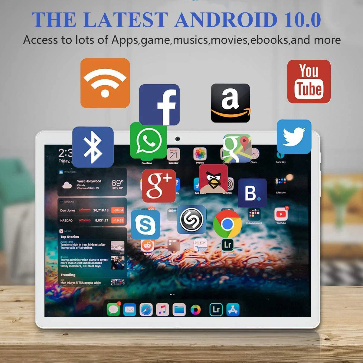 Tablet Manufacturer Android 10 Wifi 10.1 Inch 2gb 32gb Ips Touch Screen Quad Core Smart 10" Tablet Pc With Keyboard - lobbol