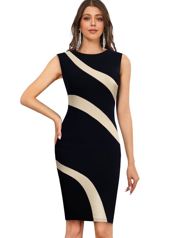 Vestido ceñido Vintage para mujer, - lobbol