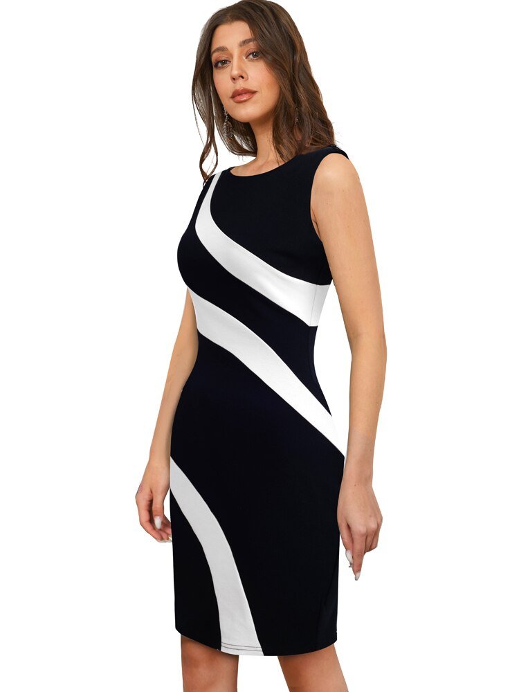 Vestido ceñido Vintage para mujer, - lobbol