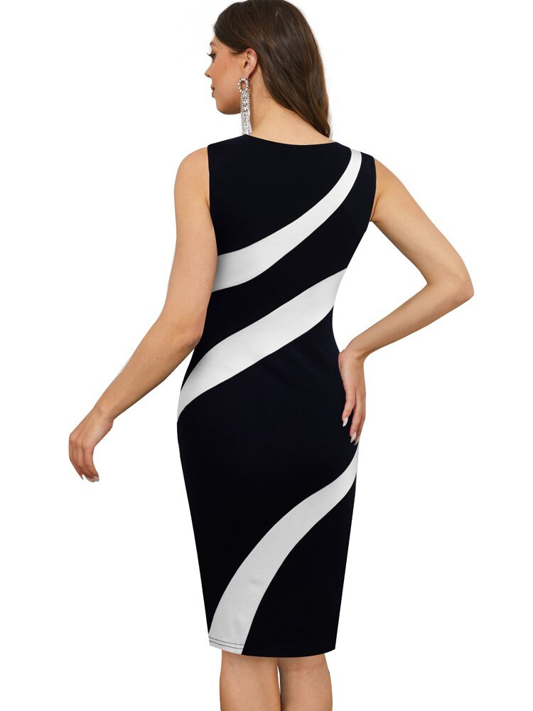 Vestido ceñido Vintage para mujer, - lobbol