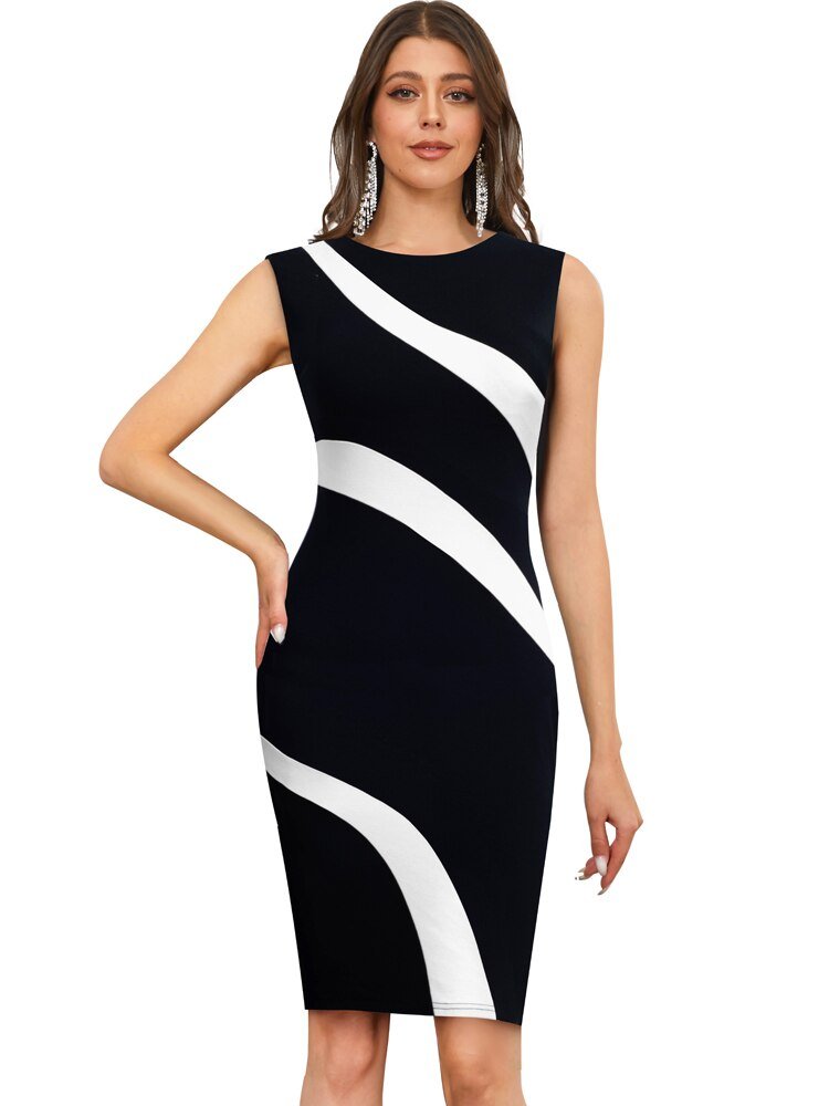 Vestido ceñido Vintage para mujer, - lobbol