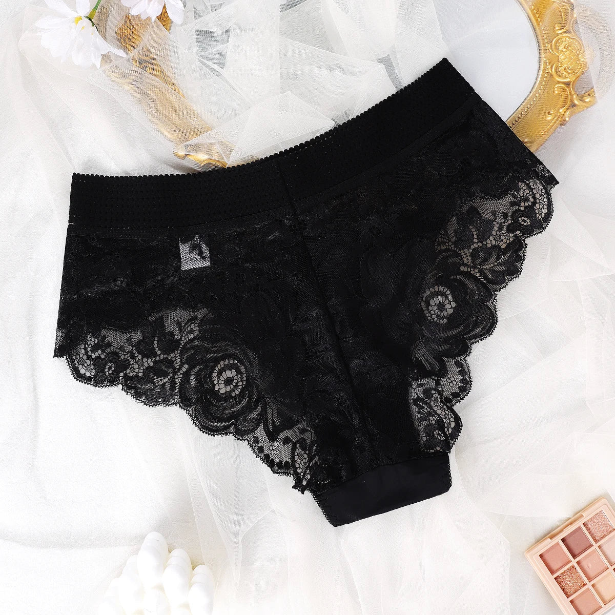 1 Uds. Bragas elegantes de estilo a la moda para mujer, lencería Sexy Floral de cintura baja, calzoncillos femeninos cómodos, gran oferta, calzoncillos para mujer - lobbol