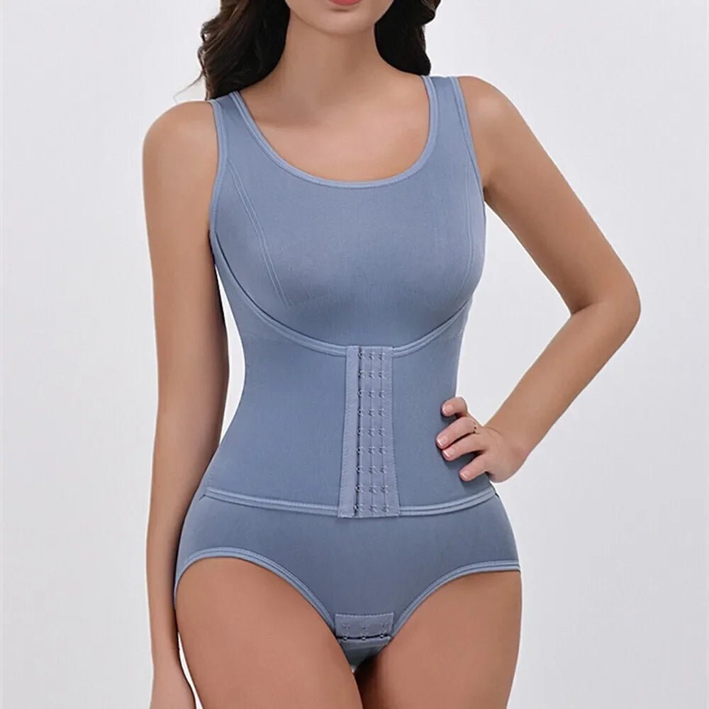2025 nuevo Body Shapewear con cinturón con cremallera mujeres Control de barriga Fajas Body Shaper cintura entrenador adelgazante Cincher Corset Tops - lobbol