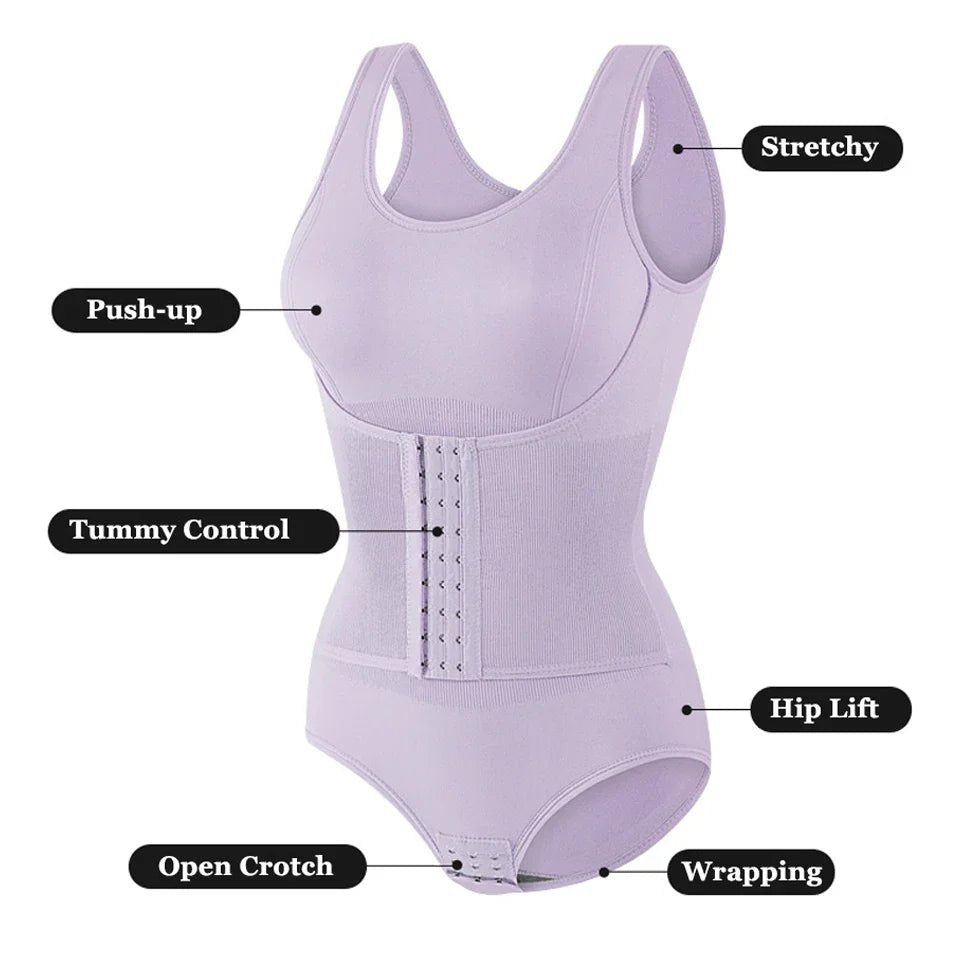 2025 nuevo Body Shapewear con cinturón con cremallera mujeres Control de barriga Fajas Body Shaper cintura entrenador adelgazante Cincher Corset Tops - lobbol