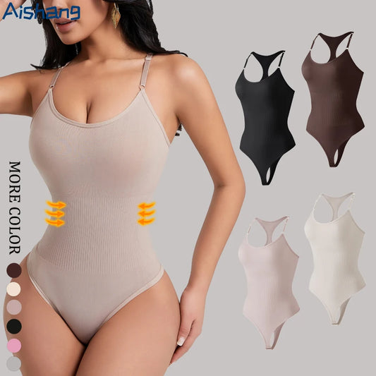 Body moldeador sin costuras para mujer, Fajas Colombianas, moldeador de cuerpo completo, Tanga, Control de barriga suave, levantador de glúteos, ropa interior adelgazante