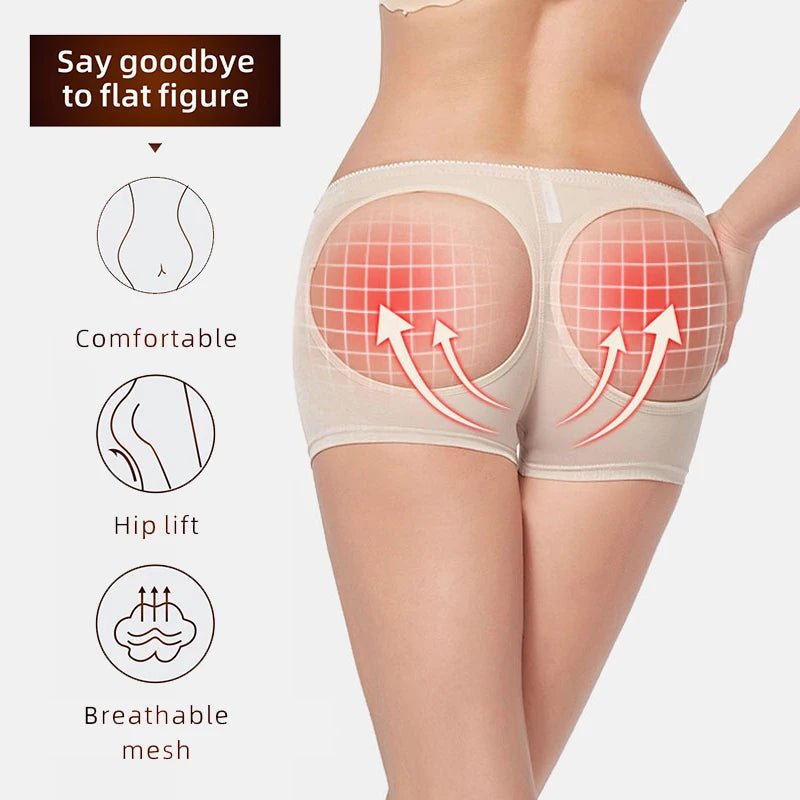 Aishang levantador de glúteos, bragas moldeadoras, pantalones cortos, ropa interior para levantamiento de glúteos, bragas moldeadoras de cuerpo para mujer, bragas de realce de glúteos abiertas en la cadera - lobbol