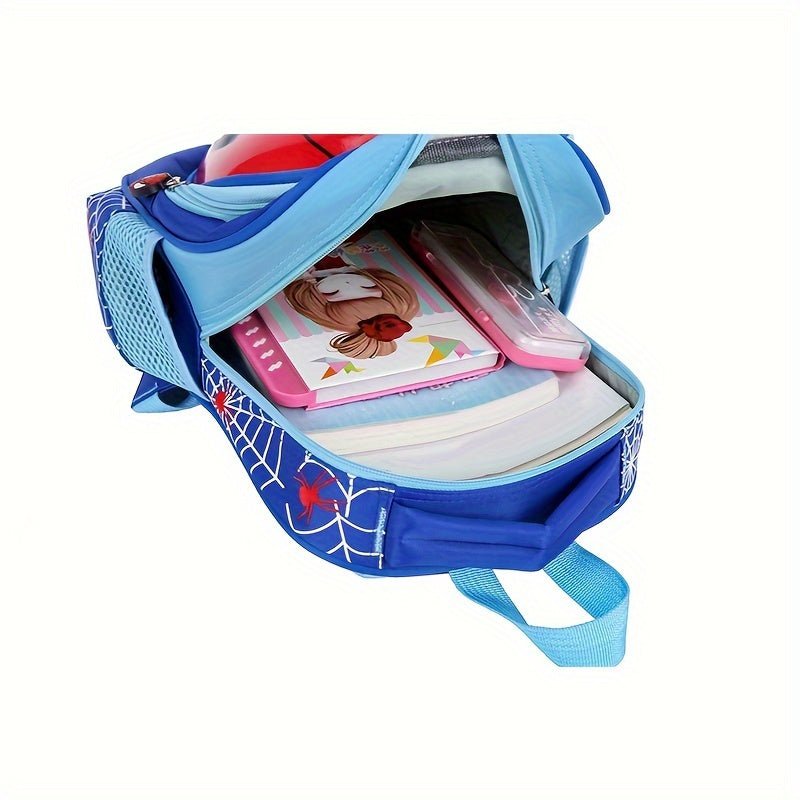 Authorized 1pc Children's Backpack, Spider Man Cartoon Theme Student Backpack, School Student Travel Backpack - lobbol