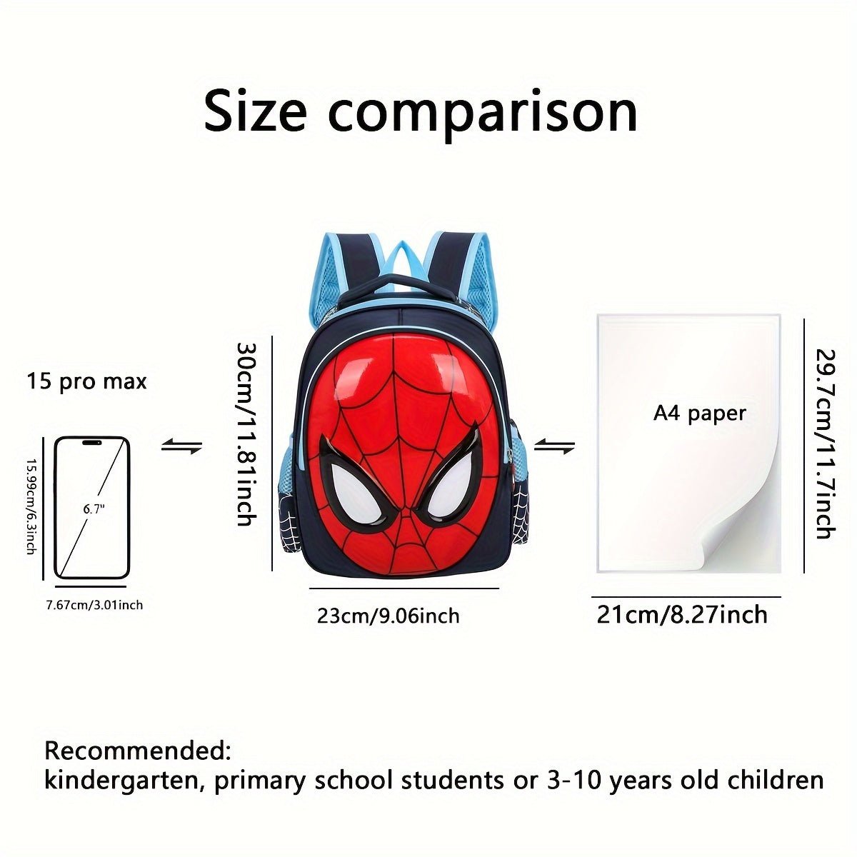 Authorized 1pc Children's Backpack, Spider Man Cartoon Theme Student Backpack, School Student Travel Backpack - lobbol