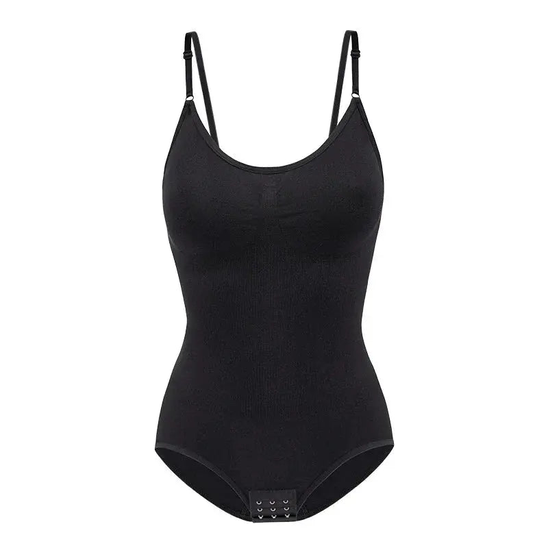 Body ajustado con tirantes finos y cuello en V, trajes de compresión para el cuerpo, ropa moldeadora de entrepierna abierta, moldeador de cuerpo adelgazante, mono liso - lobbol