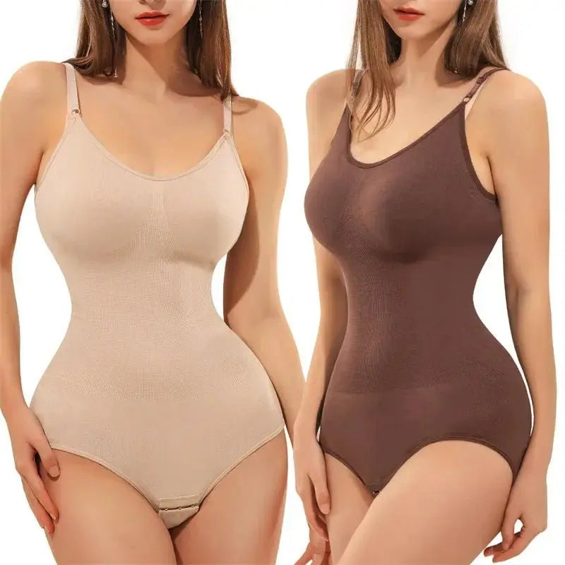 Body ajustado con tirantes finos y cuello en V, trajes de compresión para el cuerpo, ropa moldeadora de entrepierna abierta, moldeador de cuerpo adelgazante, mono liso - lobbol