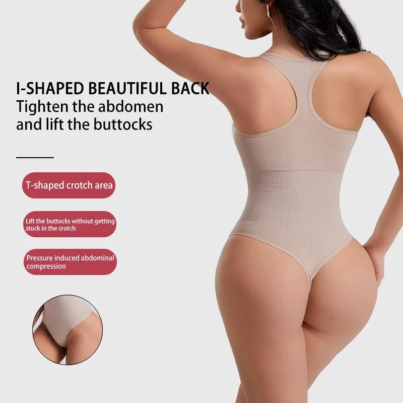 Body moldeador sin costuras para mujer, Fajas Colombianas, moldeador de cuerpo completo, Tanga, Control de barriga suave, levantador de glúteos, ropa interior adelgazante - lobbol