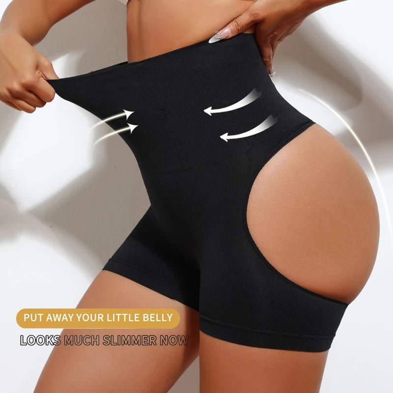 Bragas de Control moldeador de cintura alta para mujer, ropa moldeadora de glúteos, pantalones cortos ajustados sexis para mostrar glúteos, ropa interior Sexy, moldeador de cuerpo adelgazante - lobbol