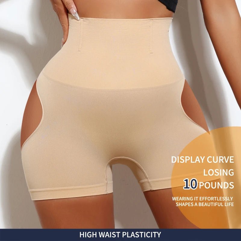 Bragas de Control moldeador de cintura alta para mujer, ropa moldeadora de glúteos, pantalones cortos ajustados sexis para mostrar glúteos, ropa interior Sexy, moldeador de cuerpo adelgazante - lobbol